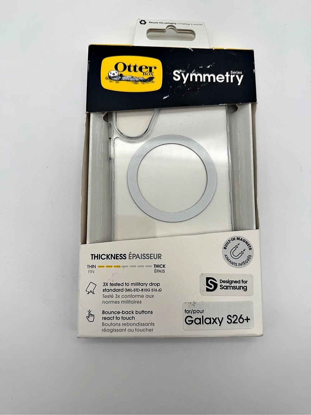 OtterBox Symmetry Series case for Samsung Galaxy S26+ + Clear Black Samsung
